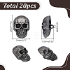 20Pcs Alloy Buttons BUTT-AR0001-39AS-2