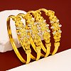 Zinc Alloy & Rhinestone Bangles for Women FS-WG30B20-01-2