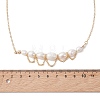 Natural Cultured Freshwater Pearl Rice Graduated Beaded Necklaces with 304 Stainless Steel Cable Chains NJEW-TA00226-3