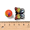 25Pcs Butterfly & Round Silicone Focal Beads SIL-L005-02F-4