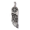 Tibetan Style 304 Stainless Steel Big Pendants STAS-H170-07AS-2