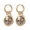 Abalone Shell Pendant Necklace & Hoop Earrings with Shell Pearl & Natural Freshwater Pearls SJEW-JS01379-03-3