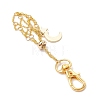 Moon Alloy Swivel Lobster Claw Clasps & Brass Cable Chains AJEW-JB01336-02-4