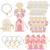 Glass Pearl Bracelets and Hair Tie and Acrylic Alligator Hair Clips Sets SJEW-OC00001-1