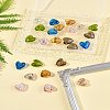 24Pcs 6 Colors Handmade Lampwork Silver Foil Glass Beads FOIL-FS0001-01-10