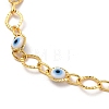 Brass Horse Eye Link Chains Anklets AJEW-AN00326-2