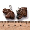 Natural Mahogany Obsidian Pendants G-B127-05P-05-4