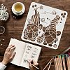 Plastic Reusable Drawing Painting Stencils Templates DIY-WH0172-532-3