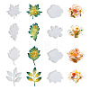 Fashewelry 8Pcs 8 Styles Flower & Leaf DIY Cup Mat Silicone Molds DIY-FW0001-25-28