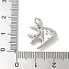 Brass Micro Pave Clear Cubic Zirconia Pendants LS-KK-U046-02P-04-3