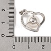 Rhodium Plated 925 Sterling Silver Micro Pave Clear Cubic Zirconia Pendants STER-C009-13P-3