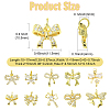 10Pcs 10 Styles Brass Micro Pave Cubic Zirconia Charms KK-CJ0003-75-2