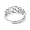 304 Stainless Steel Hollow Sailor's Knot Adjustable Rings RJEW-D006-28P-3