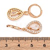 Brass Micro Pave Clear Cubic Zirconia Leverback Earrings EJEW-K300-59G-01-5