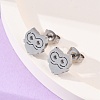 Tarnish Resistant 304 Stainless Steel Stud Earrings EJEW-F227-17P-4