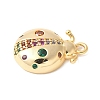 Brass Micro Pave Cubic Zirconia Pendants X-KK-U064-13G-2