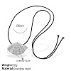 304 Stainless Steel Pendant Adjustable Black PU Leather Slider Necklaces WG7EC61-02-1