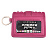 Multifunctional PU Leather Wristlet Circle Key Ring Bangle Card Pocket AJEW-T011-01-7