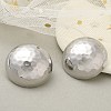 304 Stainless Steel Half Round Stud Earrings for Women EJEW-M089-10P-2