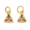 Brass Pave Cubic Zirconia Charms CU-CBA3D67-10G-10-1