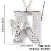Brass Micro Pave Clear Cubic Zirconia Pendant Necklaces FS-WG7BC7F-11-1