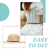 14.5M Polyester Lace Trim Ribbon OCOR-WH0101-244D-6