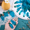 Peacork Feather Ornaments for Kindergarten DIY Crafts AJEW-WH0596-800A-3