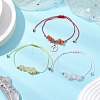 3Pcs Constellations Adjustable Nylon Cord Braided Bead Bracelets for Women Men BJEW-JB11325-01-1