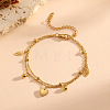 304 Stainless Steel Geometric 2-Strand Bracelets for Women WGC157B-05-1