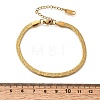 304 Stainless Steel Snake Chains Bracelets for Women BJEW-P395-02G-02-5