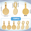120Pcs Alloy Glue On Flat Pad Pendant Bails FIND-SP0001-88G-2