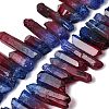 Two Tone Natural Quartz Crystal Beads Strands G-Z131-K01-02-2