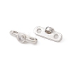 Rack Plating Brass Pave Clear Cubic Zirconia Connector Charms KK-G433-04P-1