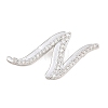 Brass Micro Pave Clear Cubic Zirconia Pendants CU-CBA8481-01P-N-2