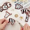 Olycraft DIY Cow Pattern Earring Making Kit DIY-OC0009-86-3