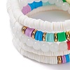 Handmade Polymer Clay Heishi Beads Stretch Bracelets Set BJEW-JB07389-6