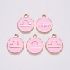 Alloy Enamel Pendants ENAM-S124-01B-09K-2