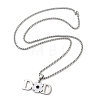 202 Stainless Steel Enamel Box Chain Sport Ball Pendant Necklaces for Men LS-NJEW-K380-01A-01-2