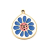 304 Stainless Steel Enamel Pendants LS-STAS-F335-01D-1