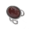 Oval Natural Carnelian Finger Rings RJEW-M062-02P-04-2