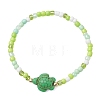 7Pcs Dyed Synthetic Turquoise & Electroplate Non-magnetic Synthetic Hematite Beads Stretch Bracelets BJEW-JB13428-4