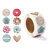 3D Flower & Heart Pattern Roll Stickers X-DIY-B031-05-1