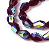Transparent Electroplate Glass Beads Strands LS-EGLA-N023-6x8mm-A10-3
