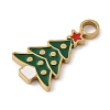 Christmas Theme Ion Plating(IP) 304 Stainless Steel Enamel Charms STAS-Z083-08G-03-2