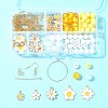 DIY Alloy Enamel Flower & Acrylic Beads Dangle Earring Making Kits DIY-FS0006-31-7