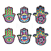 6pcs 3 style Computerized Embroidery Cloth Iron On Sequins Patches PATC-AR0001-01-1