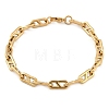 304 Stainless Steel Oval Link  Chain Bracelets for Women Men BJEW-F488-49A-G-4