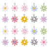 54Pcs 9 Styles Opaque & Transparent Resin Pendants RESI-AR0001-38-1