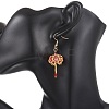 Transparent Electroplate Glass & Seed Glass Beads Dangle Earrings EJEW-MZ00714-02-2