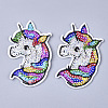 Computerized Embroidery Cloth Hotfix Rhinestone Iron on Patches X-FIND-T030-104-1
